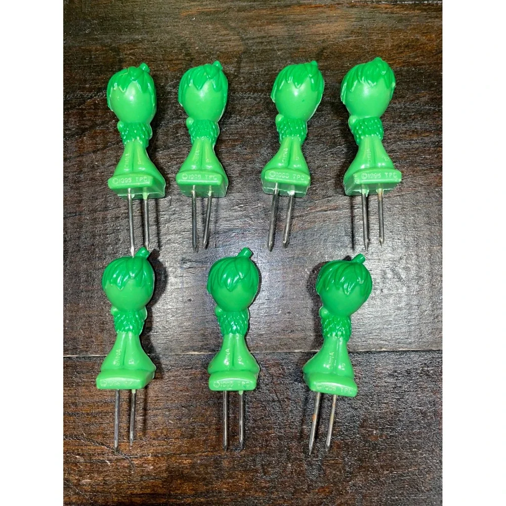 7 Vintage Pillsbury Jolly Green Giant Corn‎ Little Sprouts Holders 1994